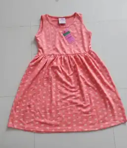 Cheap Bangladesh stocklot/shipment cancel Cotton Material Branded Baby Girls Summer Season Frock