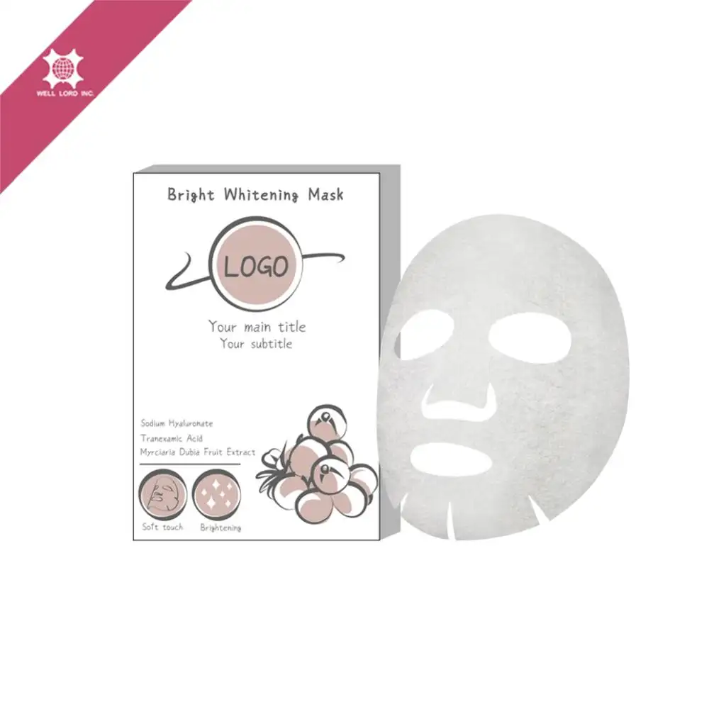Japanese woman essential bright healthy transparent skin 22g OEM/ODM private label serum skincare cotton face mask