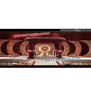 Derniers cadres ronds de créateurs pour décorations murales arrière de scène de mariage Panneaux de toile de fond de mariage élégants - Product Image 1