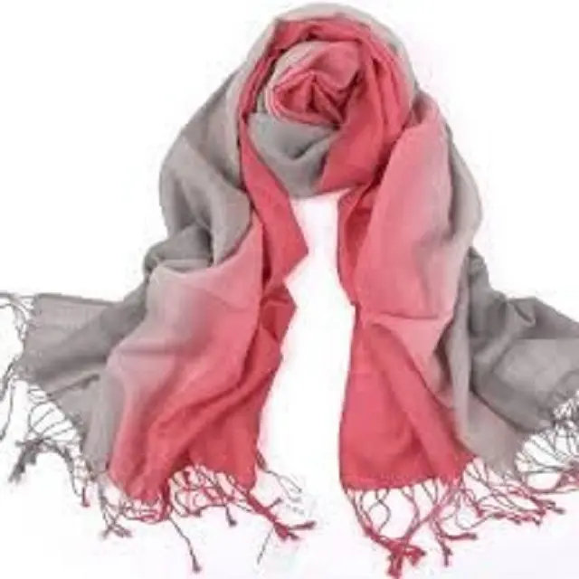 two tone shawls Fashionable Luxury Ombre Scarves Colour Tassel Scarves Long Lavish Best Selling Women Scarf