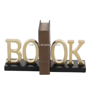 गोल्डन अंग्रेजी पत्र धातु bookend