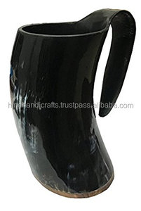 Taza de cuerno para beber, jarra hecha a mano, brillante, pulido, 500ml, ecológico, Vintage, superventas - Product Image 2