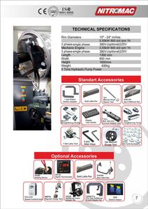Machine de lisage hydraulique niromac. COM, lisseur de jante, avec tour et polissage, RS28 - Product Image 5
