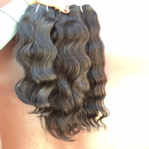 Pure Original Indian Remy Hair Temple Virgin Onda suelta/Extensión de cabello humano de color natural ondulado - Product Image 1