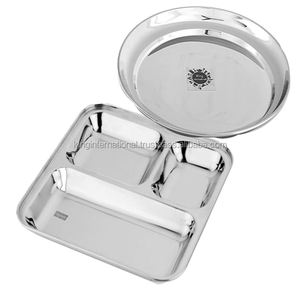 Veqking plaque de compartiment en acier inoxydable, plateau à compartiments multiples - Product Image 3