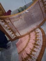Robe de mariée moderne grande taille style trompette/sirène 2018, lehenga orange brodé, dentelle richement travaillée à la main, ourlet longueur ras du sol
