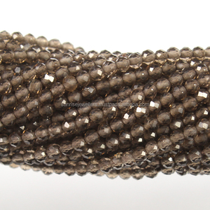 Cuentas Redondas Facetadas de Cuarzo Ahumado para Bisutería, Cristal al por Mayor de 2 mm, Calidad AAA, 13 Pulgadas, Corte Israelí, Marrón - Product Image 6