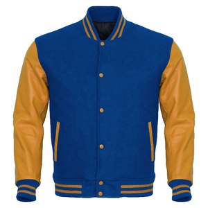 Chaquetas Varsity de Alta Calidad para Hombre, Estilo Letterman, de Lana, con Mangas de Cuero, Parches Universitarios Bordados, las Más Vendidas - Product Image 6