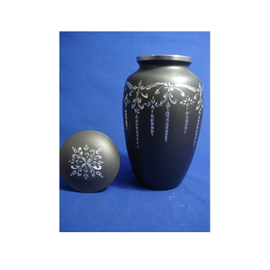 Urna de cremación de metal Acabados de piedra Urna de cremación Suministros funerarios Urna de almacenamiento de cenizas humanas en precio al por mayor - Product Image 1