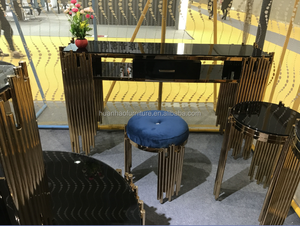 Muebles modernos de lujo para el hogar, mesas de consola superior de mármol con marco de acero inoxidable dorado, de buena calidad, baratos - Product Image 3