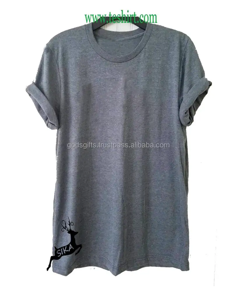 Alibaba Online Winkelen Directe Fabriek Verkoop Roll Mouw T-shirt Oem Plain Ronde Hals T-shirt