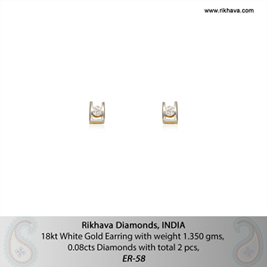 Boucles d'oreilles pendantes en or blanc pour femme avec diamants ronds taille brillant - Accessoire de bijouterie élégant - Product Image 6