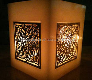 Velas de cera de abeja perfumadas decoradas de latón de lujo para decoración del hogar tipo Pilar - Product Image 6