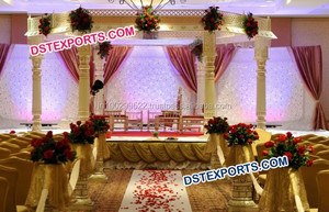 Mandap DE BODA Vintage de fibra de cristal, conjunto de mandril de cristal para boda - Product Image 6