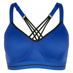Soutien-gorge de sport bleu personnalisé pour femmes, fabricant de soutien-gorge de sport haut de gamme avec design et tailles sur mesure - Product Image 2