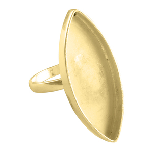 Bague en argent sterling plaqué or, sertie d'un ovale, style classique, cadeau de mariage, fiançailles, fête, anniversaire, unisexe - Product Image 2