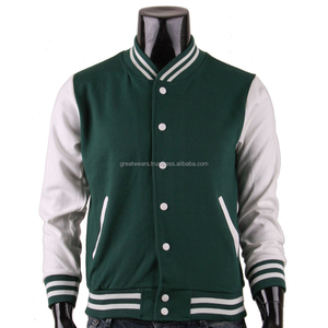 Vestes classiques pour hommes Varsity Letterman Manches en cuir véritable avec mélange de laine Style baseball universitaire - Product Image 4