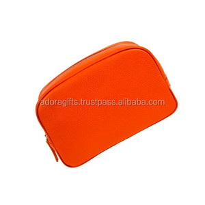 Beautiful Dark Tan Cosmetic Storage Leather Bag Type Box - Product Image 1