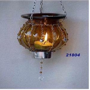Decorative Bronze Glass Beats Hanging <b>Lantern</b> Outdoor Indoor Lamps for Room Patio-Natural <b>Lantern</b> - Product Image 1