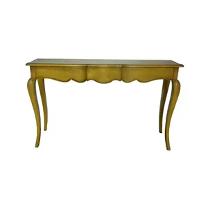 Konsolen tisch für Holz möbel Antike gelbe Farbe