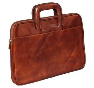 Sacoche pour ordinateur portable en cuir fin avec logo personnalisé étui pour ordinateur portable en cuir vintage - Product Image 1