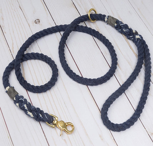 Nylon tressé personnalisé de haute qualité motif solide de luxe écologique durable naturellement Ombre laisse de chien en laiton Snap - Product Image 5