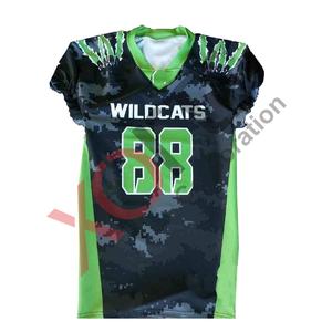 Maillot de football américain 100% Polyester Uniforme professionnel de football américain Design personnalisé sublimé Dernier uniforme - Product Image 1