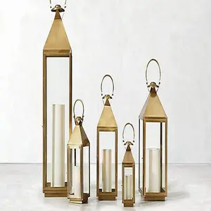 Stainless Steel Copper Plated Lantern Unique New Design Decoration Best Quality Wholesale Lantern
