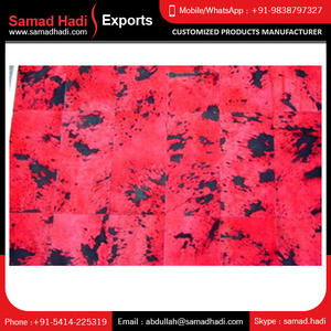 Fabricante de India de alfombras de diseño bordado personalizado de primera calidad Alfombra de cuero de diseñador de larga duración más vendida - Product Image 4