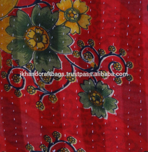 Vintage Hot Selling Pure Cotton Fabric Floral Design Kantha <b>Cushion</b> <b>Cover</b> - Product Image 3