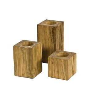Rustique Bois Bougeoirs Photophores - Product Image 1