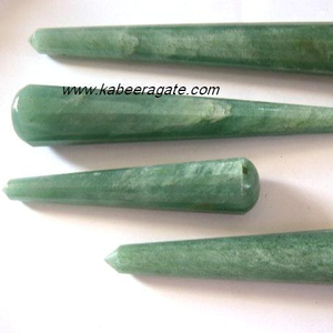 ขายส่งนวดไม้กายสิทธิ์: สีเขียว Aventurine พลอยนวดไม้กายสิทธิ์ - Product Image 1
