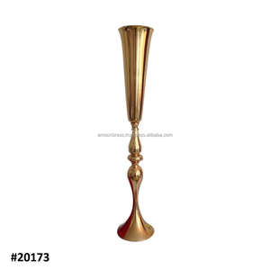 Piso de metal tradicional Decoración DE BODA encantadora Florero alto Tamaño personalizado Forma Color Vajilla de metal - Product Image 1