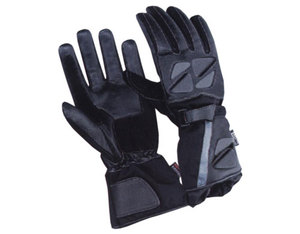 Gants de moto d'hiver pour hommes de haute qualité écran tactile thermique/isolé en cuir matériel crochet boucle fermeture pour la compétition - Product Image 4