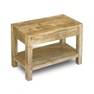 Table basse d'extérieur traditionnelle de haute qualité avec bois massif de mangue pour une utilisation durable et élégante dans la cour et l'hôtel - Product Image 1