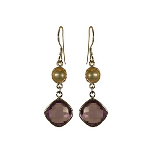 Pendientes de diamantes de Plata de Ley 925 para fiesta de boda y suministro de regalo - Product Image 1