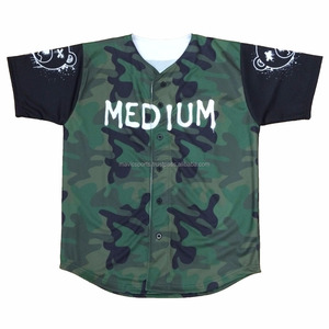 Maillot de baseball personnalisé entièrement boutonné, 100 % polyester, respirant et léger, sublimation intégrale - Product Image 1