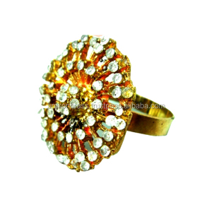 Rond de serviette fantaisie en métal pour table de mariage Rond de serviette en métal pour fête de mariage Décoration intérieure Porte-serviettes - Product Image 5