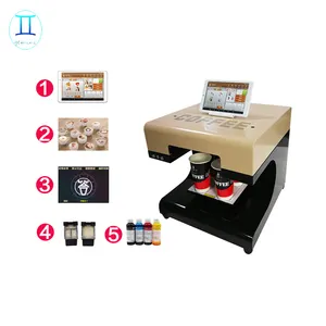 1-4 Cups Touch Screen Tablet Koffie Printer Drukmachine Met Eetbare Inkt