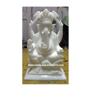 Estatua de Ganesha Ji de mármol - Product Image 1