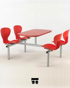 ชุดโต๊ะโรงอาหารโลหะทนทานใช้งานได้จริงดีไซน์ทันสมัยและมีสไตล์สำหรับรับประทานอาหารห้องเรียนเฟอร์นิเจอร์ของวิทยาลัย - Product Image 2