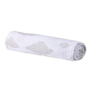 Organic Muslin Baby <b>Swaddle</b> <b>Blanket</b> with Logo - Product Image 1