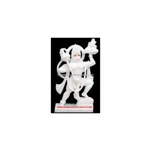 Statues Hanuman en marbre blanc, Statue du dieu Hindu - Product Image 1