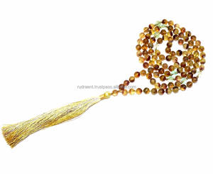 Collar con gema de ojo de gato para mujer, colgante de meditación Zen, 108 cuentas, hecho a mano, joyería de piedras preciosas - Product Image 4