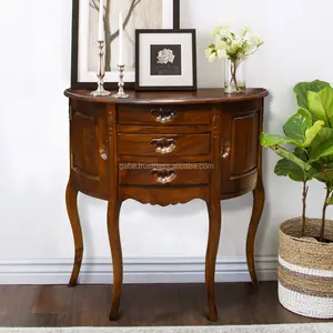 Bảng Điều Khiển Đồ Nội Thất Gỗ Tếch Màu Nâu Tự Nhiên HALF MOON - Product Image 1