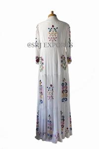 Robe de soirée gothique pour femmes, tenue Maxi élégante de grande taille, motifs géométriques, broderie, fait à la main, - Product Image 3