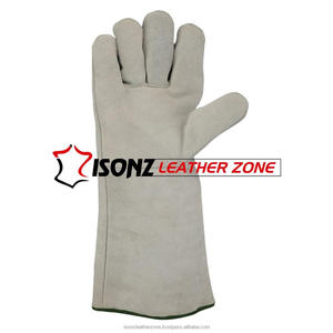 Guantes de Soldadura Tig de Cuero Blanco ISONZ Leather Zone con Protección Antideslizante, Resistente al Calor y a los Cortes - Product Image 3