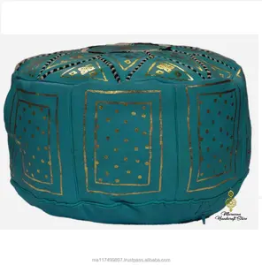 Jolie Marocain Pouf Poufs En Cuir Fait Main De Luxe Repose-pieds