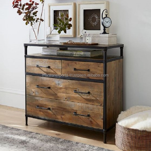 Cajones de madera maciza reciclada para el hogar, muebles de sala de estar elegantes a la venta - Product Image 4