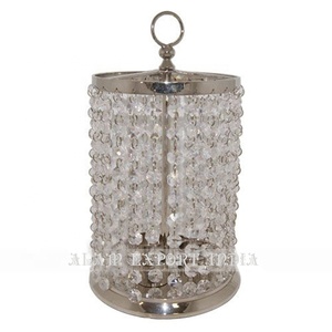 Pièce maîtresse de mariage de haute qualité avec gouttes de cristal finition argentée décorer à un prix acceptable - Product Image 1